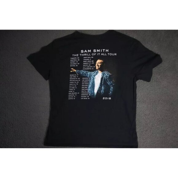 Nike Dri-Fit T-Shirt Mens XL Black Sam Smith The Thrill Of It All Tour Graphic - Picture 3 of 6